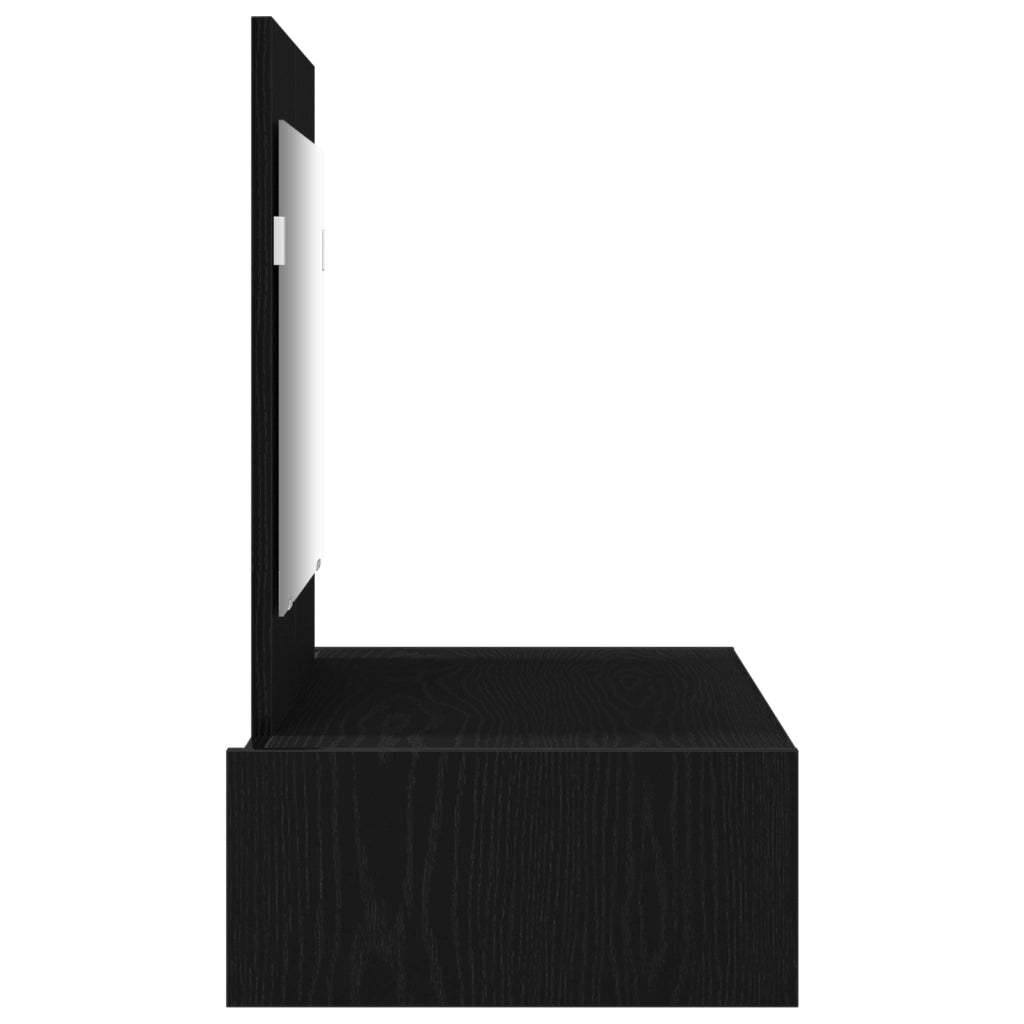 Toeletta Appesa al Muro Rovere Nero 83x40x70 cm