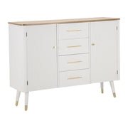 Credenza VKH24, Bianco, Legno, 117x37x90 cm