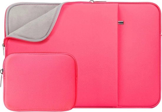 Portatile 14 pollici, portatiletas, portatiletas, custodia gewatteerde con tas anteriore e tas per accessori, compatibile con notebook-tablet computer Chromebook 14 pollici (rosa chiaro, versione aggiornata)