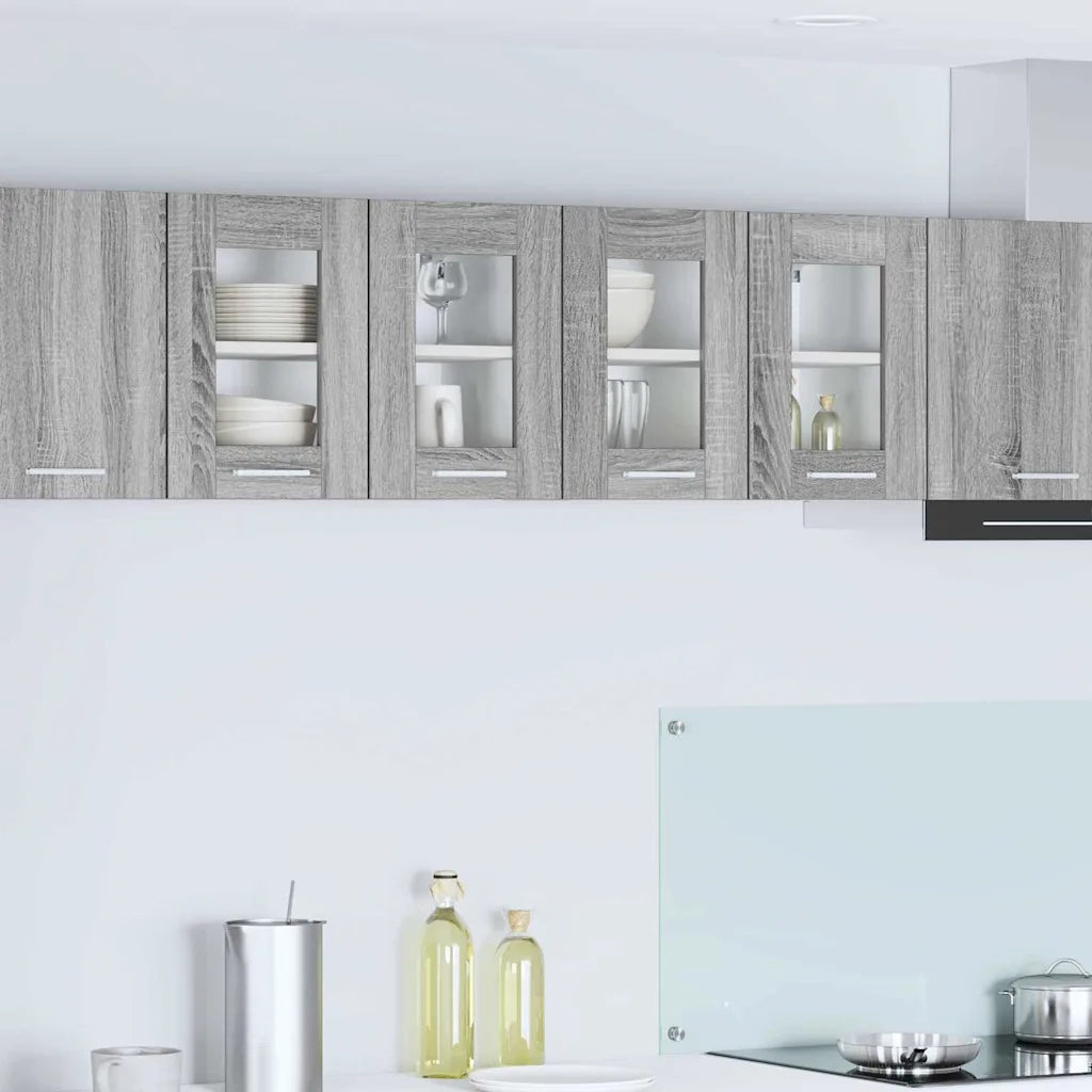 Armadio pensile con porta 2 pcs Grigio Sonoma 60 x 31 x 40 cm