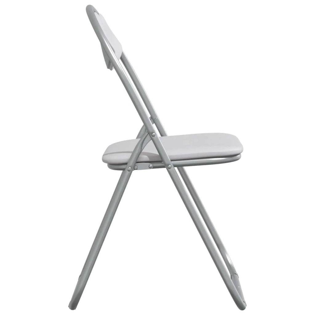 Sedia pieghevole 8 pcs Bianco e Grigio 48 x 43,5 x 81 cm 42029063
