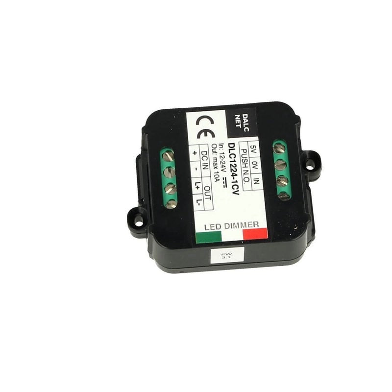 Dalcnet Easy Led Fader Dimmer Driver 12V 24V 10A Con Pulsante N.O. Push DLC1224-1CV