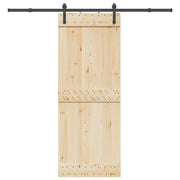 Kit di Binari per Porte Scorrevoli 213,5 cm Acciaio Nero