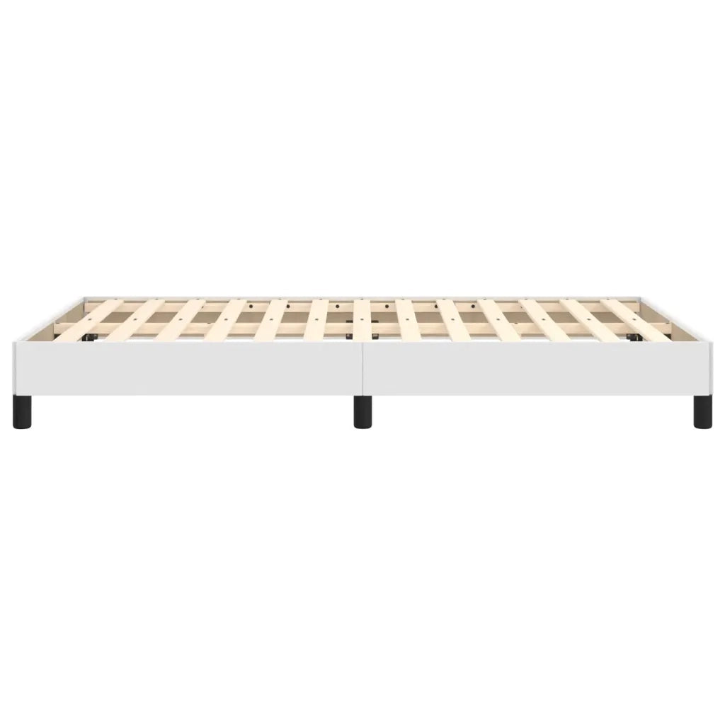 Letto matrimoniale | Letto per adulti | Giroletto senza Materasso Bianco 120x190 cm Similpelle