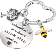 Sostegno per insegnanti e educatori, porta chiavi in acciaio inossidabile con tema di addio come regalo di ringraziamento