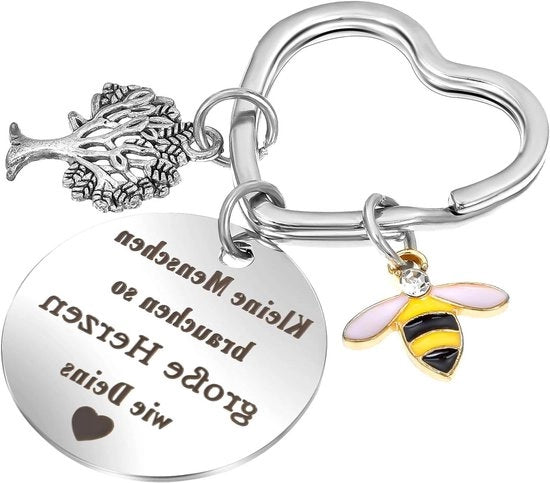 Sostegno per insegnanti e educatori, porta chiavi in acciaio inossidabile con tema di addio come regalo di ringraziamento