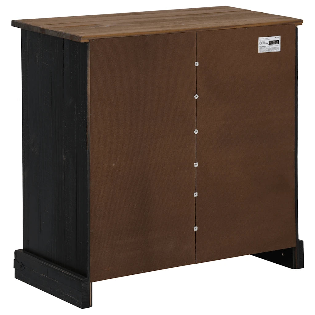 Credenza | Madia | Buffet da pranzo | Armadio da pranzo HALDEN con Anta Scorrevole 80x40x80 cm Legno Massello