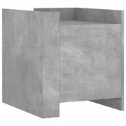 Comodino | Armadio da Notte | Mobiletto da notte Grigio Cemento 45x50x50 cm in Truciolato