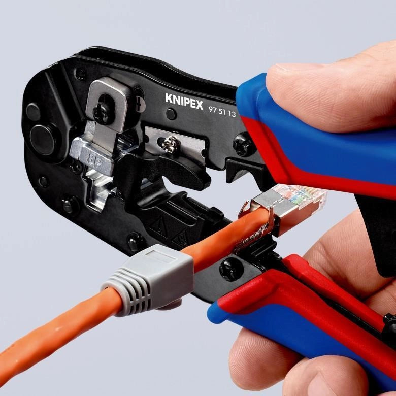 Knipex 97 51 13 pinza crimpatrice Nero, Blu, Rosso