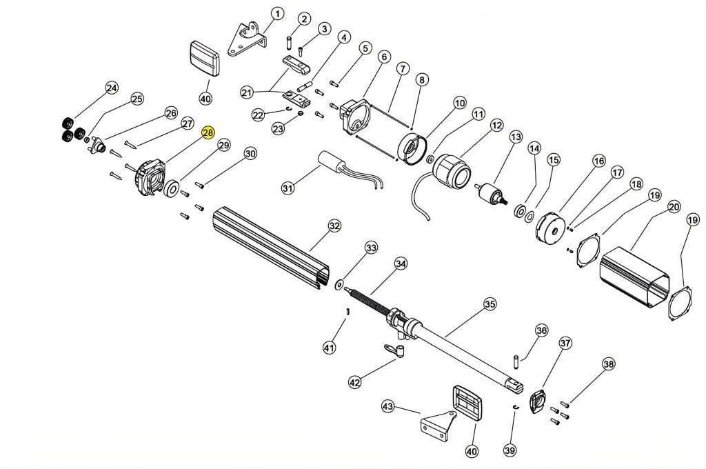 121331 COPERCHIO EPICICLOIDALE LINEAR 11 VH 230V RICAMBIO