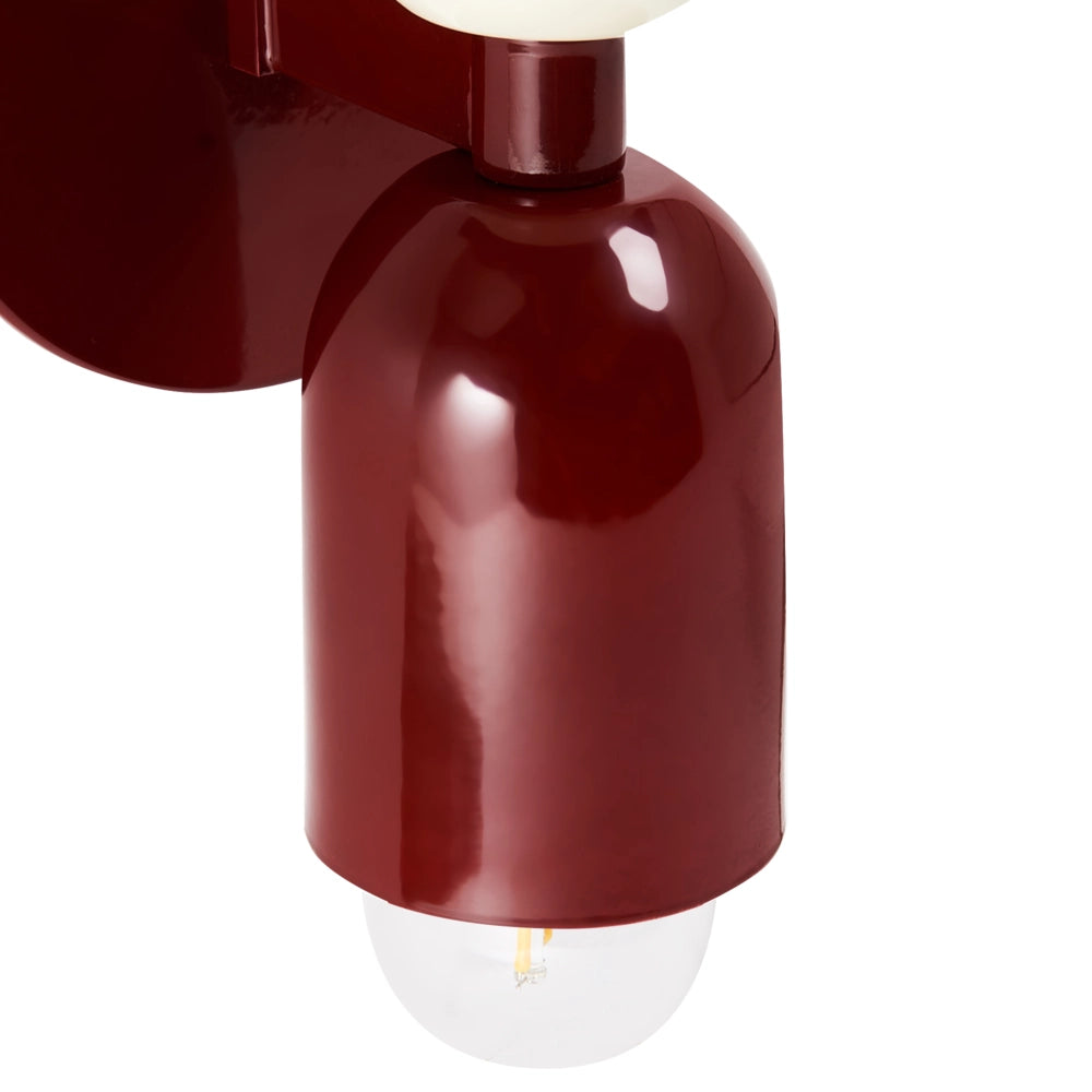 Set di 2 lampade da parete a due luci Up-Down Scones rosso