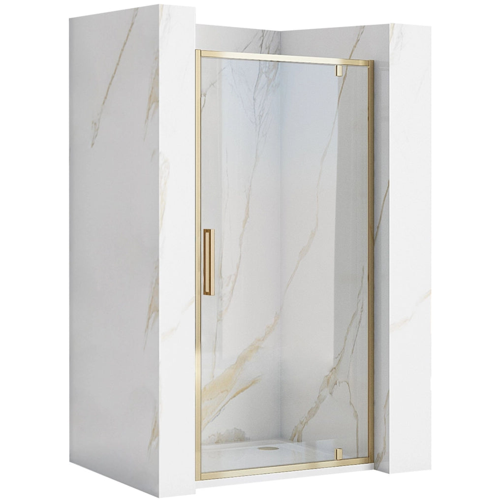 Porta Doccia Rea Rapid Swing Gold 90