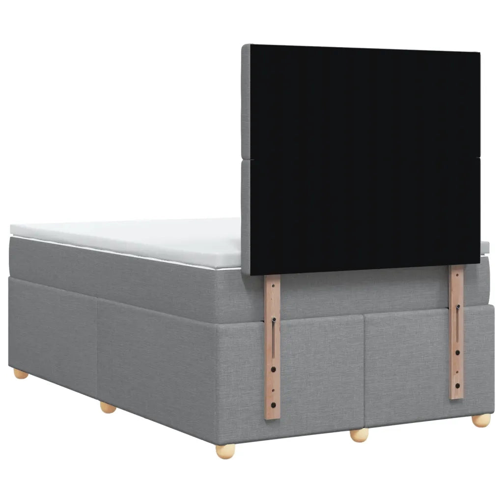 Giroletto a Molle con Materasso Grigio Chiaro 120x190cm Tessuto 3291233