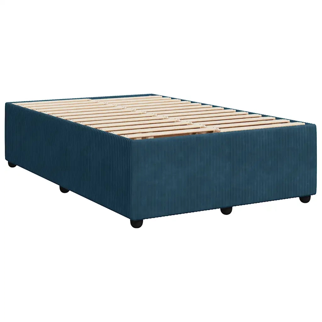 Giroletto a Molle con Materasso Blu 120x190 cm in Velluto