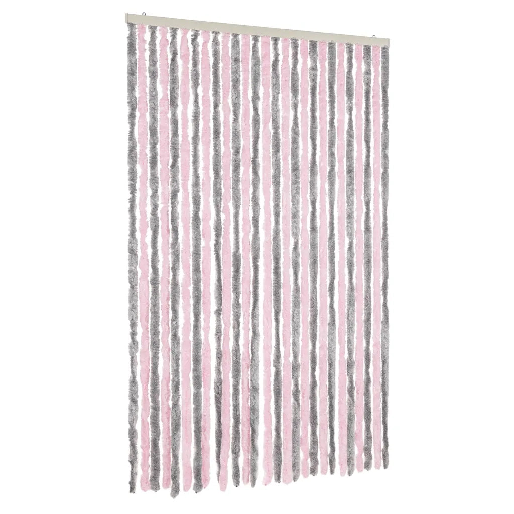 Tenda Antimosche Grigio Argento e Rosa 118x220 cm in Ciniglia CFW7076172