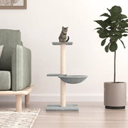 Albero per Gatti con Tiragraffi in Sisal Grigio Chiaro 72 cm 171769