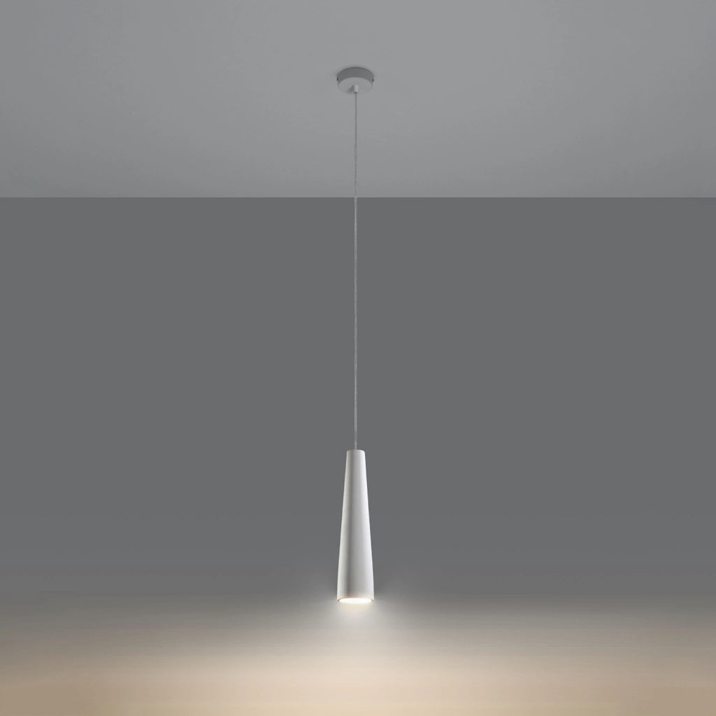 Lampada sospesa ceramica bianca Pure Lume Voltea GU10