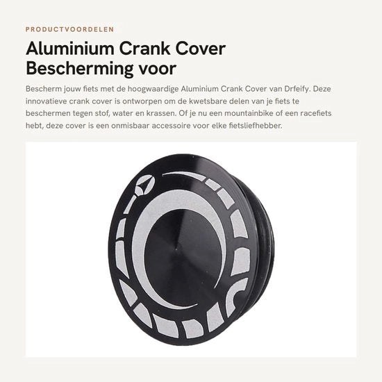 Copricranaio in alluminio - Copertura Antipolvere - Impermeabile - Accessori per bicicletta - Adatto per 22-24mm - Resistentente agli urti - Accessorio per bicicletta