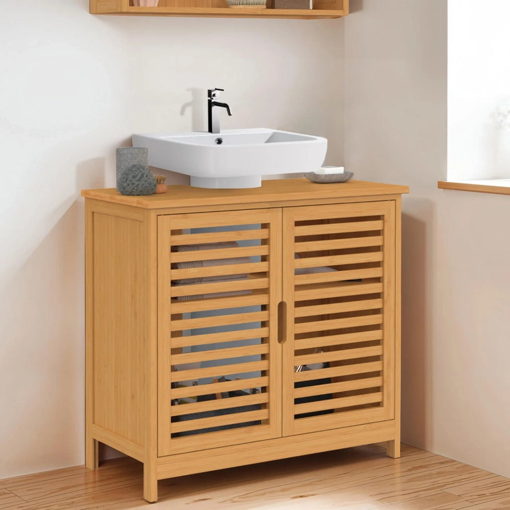 IDMarket - Mobiletto da bagno in bambù BEA
