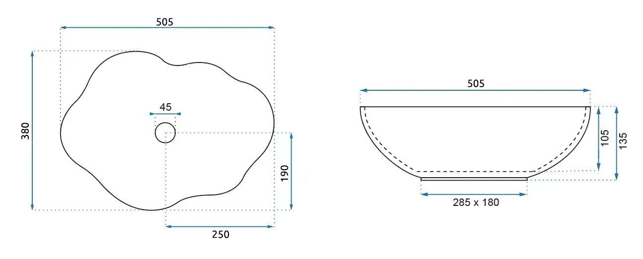 Lavabo Da Appoggio Rea Akoya Pearl