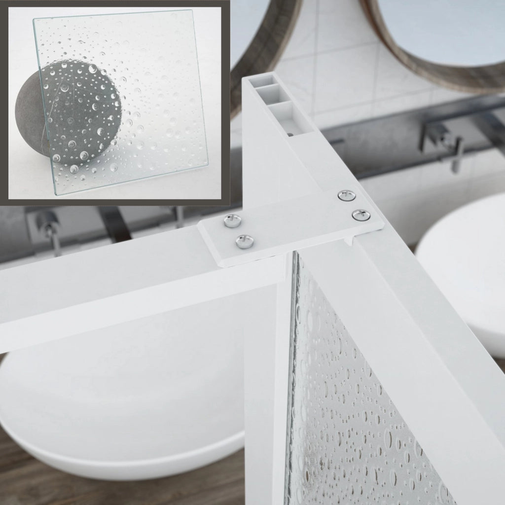 Parete doccia Walk-in Free 120 CM H 190 in Acrilico mod. Beatrix Centrale