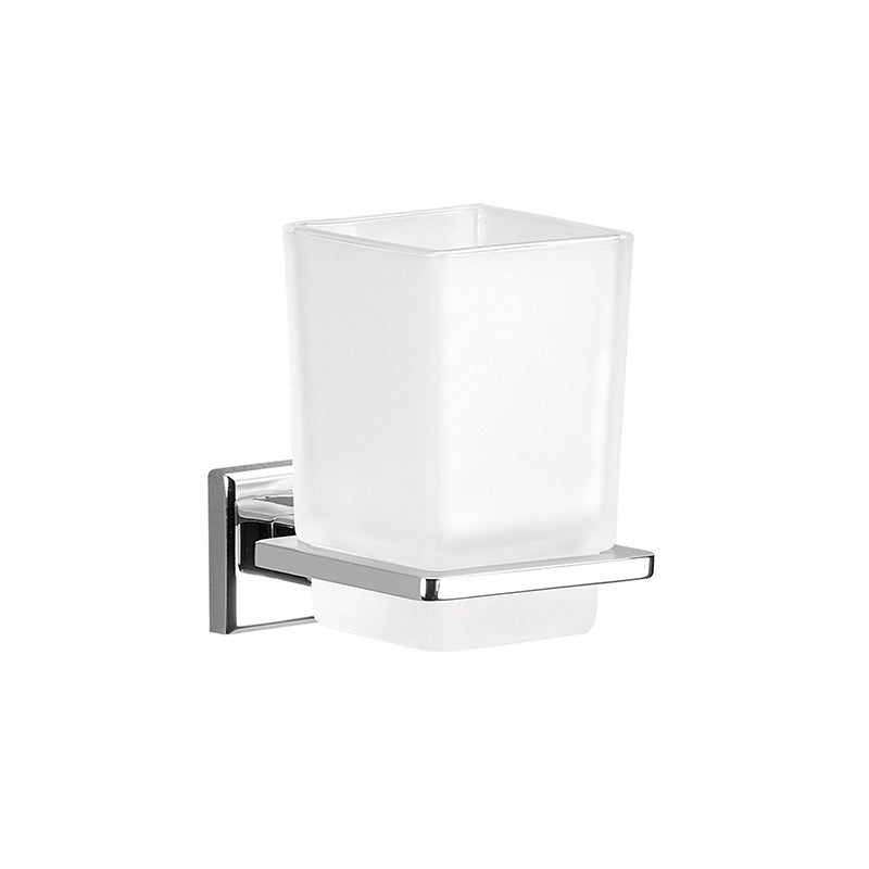 Portaspazzolini da muro in acciaio inox AISI 304 e Cromall 6910 Gedy serie COLORADO Cromato