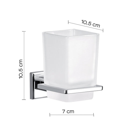 Portaspazzolini da muro in acciaio inox AISI 304 e Cromall 6910 Gedy serie COLORADO Cromato