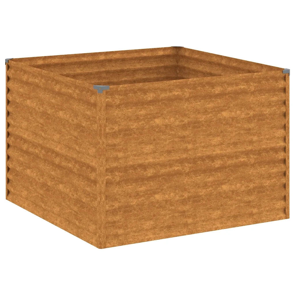 Fioriera Rialzata da Giardino 100x100x69 cm in Acciaio Corten 152002