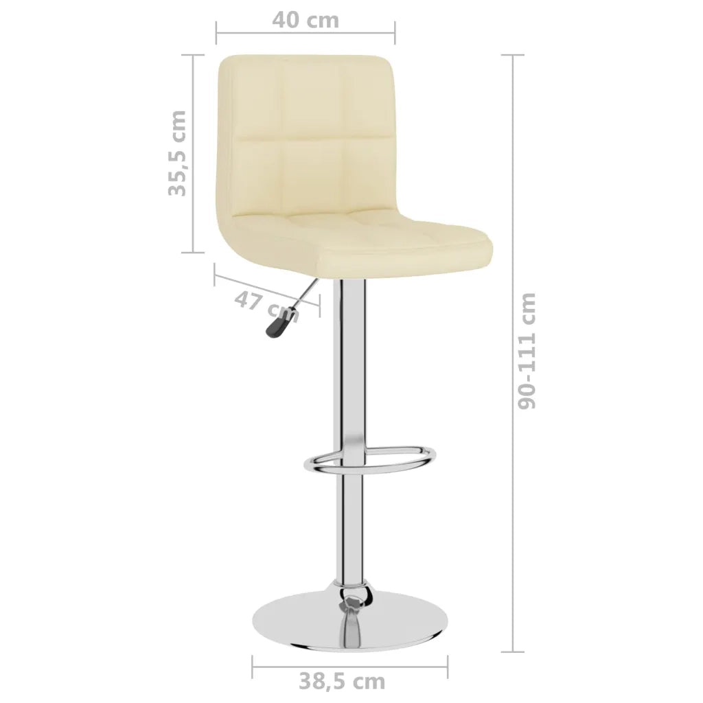 Sgabello da Bar Crema in Tessuto 334231