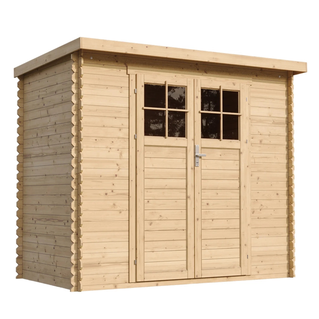 TIMBELA M310F Casetta da Giardino in Legno per esterni con porta con serratura di alta qualit?  - 239x144x200 cm/2.6m2
