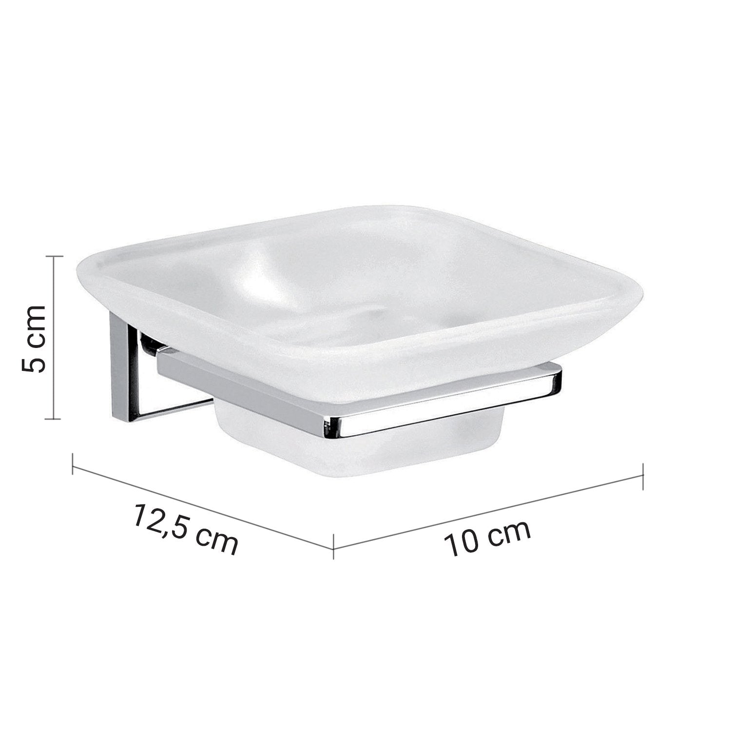 Portasapone da muro in acciaio inox AISI 304 e Cromall 6911 Gedy serie COLORADO Cromato