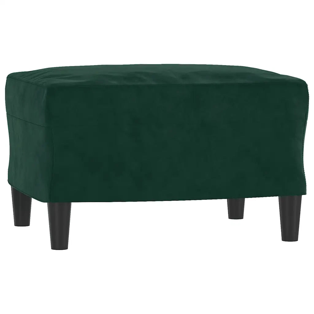 Poggiapiedi Verde Scuro 60x50x41 cm in Velluto