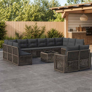Set Divano da Giardino 13 pz Grigio e Grigio Scuro polyrattan 3435272