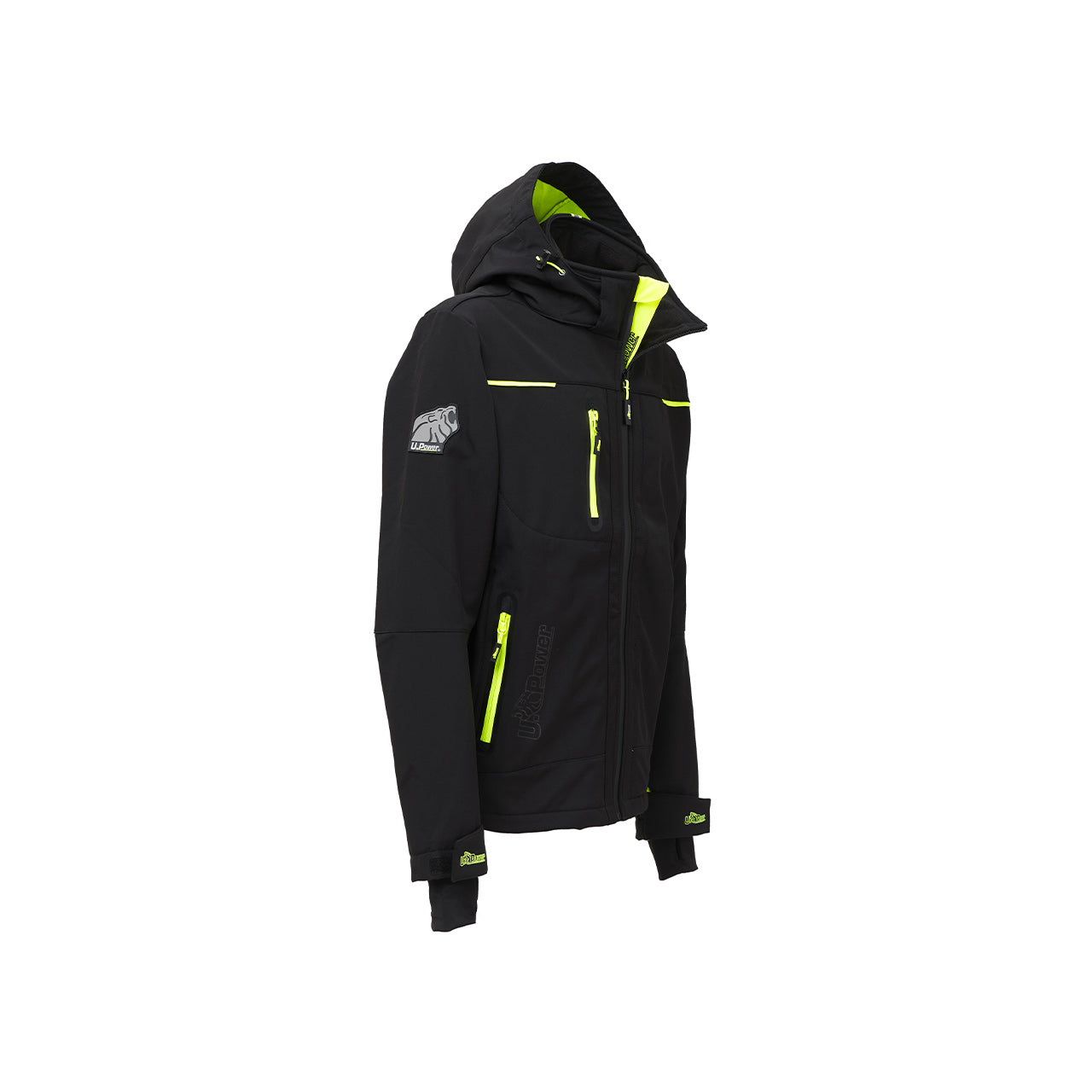 U-Power GIACCA SOFTSHELL SPACE Col. Nero/Giallo  Mis. XL