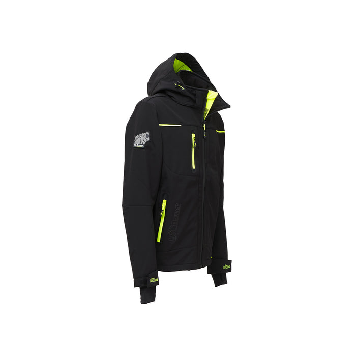 U-Power GIACCA SOFTSHELL SPACE Col. Nero/Giallo  Mis. XL