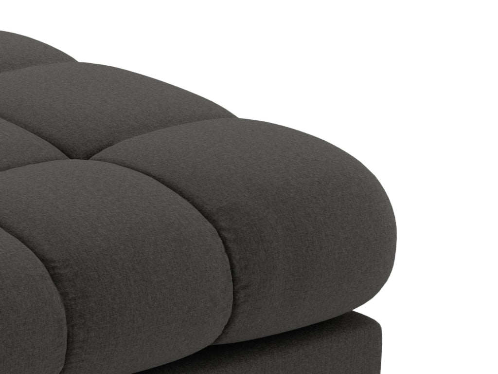 Cosmopolitan Design - Divano angolare destro "Bali" 5 posti in tessuto strutturato grigio scuro 