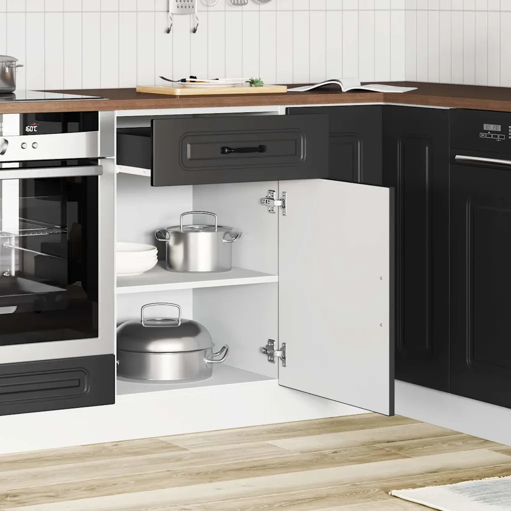 Base da Cucina Kalmar Nero in Legno Multistrato