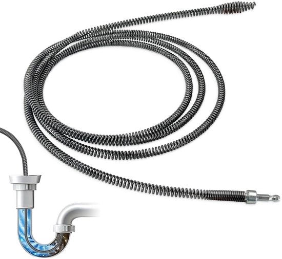Spirale di scarico universale 3m x 10mm per pulizia tubi