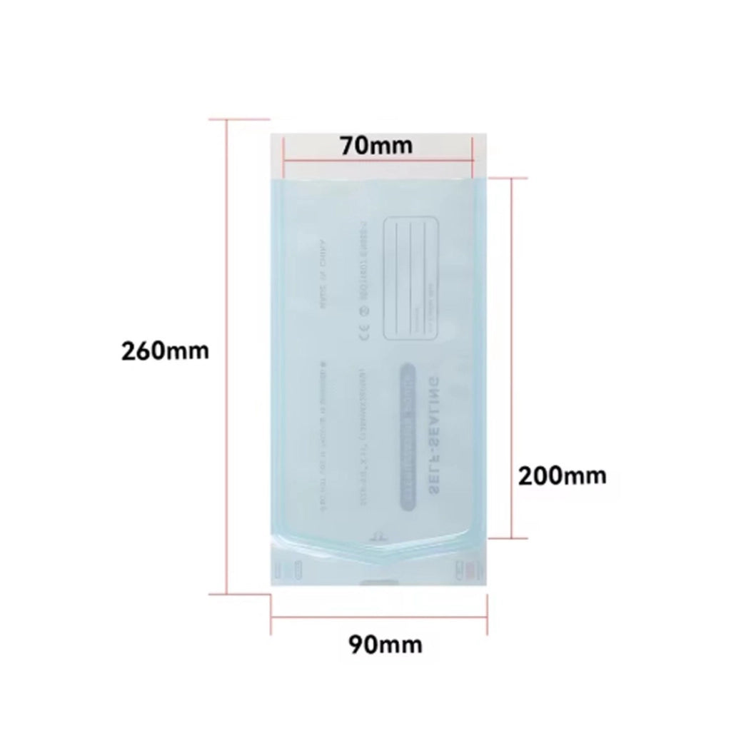 200 BUSTE STERILIZZAZIONE AUTO SALDANTI SIGILLANTI ESTETISTA DENTISTI 90X260MM