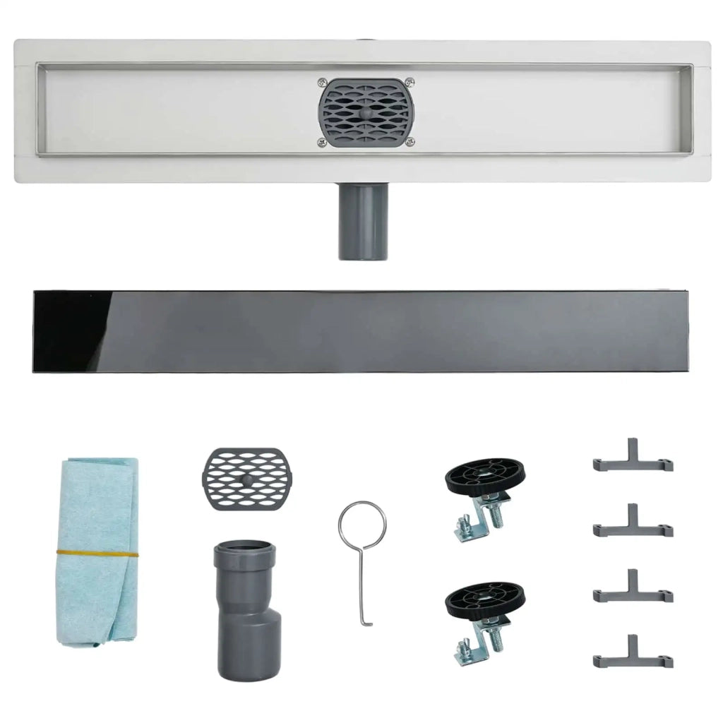 Scarico doccia con copertura in vetro e sifone a 360° 70 cm