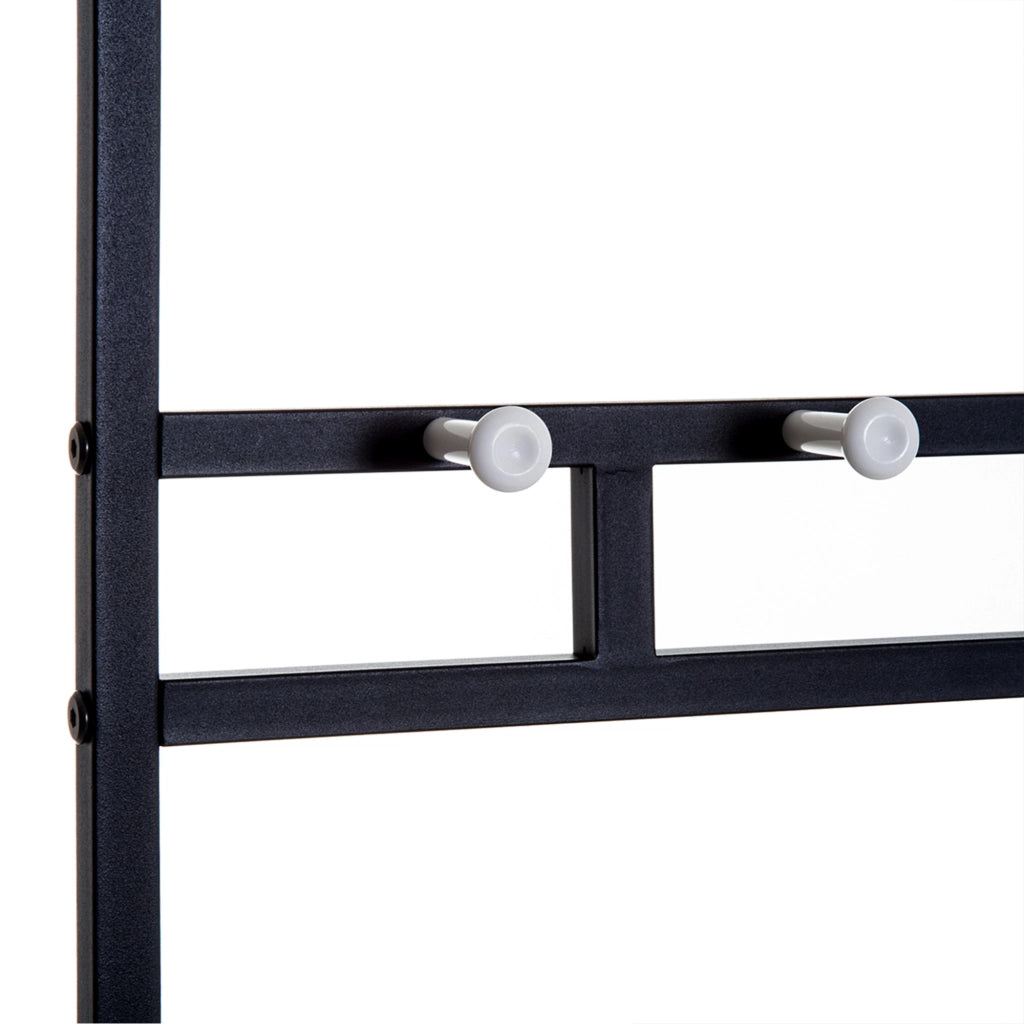 APPENDIABITI Con panca 72,5x35x180 cm Metallo Nero