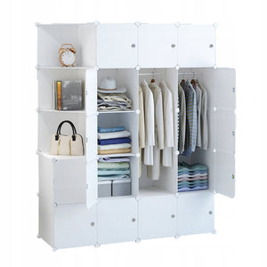 Armadio Componibile 183x147x47 cm Perfetto per Vestiti e Accessori