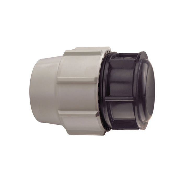 TAPPO FEMMINA A COMPRESSIONE IN POLIPROPILENE SERIE 7120 BIANCO E NERO PLASSON - Ø40 PN16  - PSN