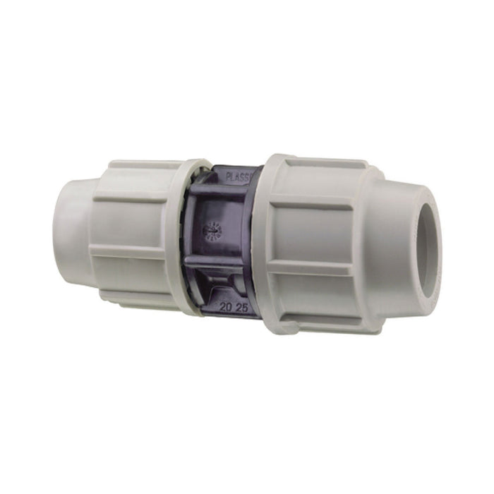 RACCORDO DIRITTO RIDOTTO A COMPRESSIONE FEMMINA FEMMINA IN POLIPROPILENE SERIE 7110 BIANCO E NERO PL - Ø25X20 PN16  - PSN