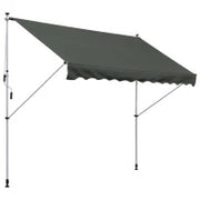 Tenda da Sole 3x1.5 m a Bracci con Manovella, Struttura Telescopica in Metallo e Parasole in Poliestere