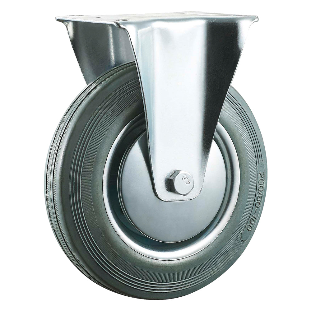 RUOTA PER CARRELLI ÃE¸ mm 125 - piastra mm 105 x 85 - capacitÃE kg 80  - UNIKO