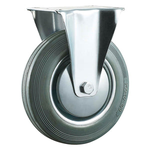 RUOTA PER CARRELLI ÃE¸ mm 125 - piastra mm 105 x 85 - capacitÃE kg 80  - UNIKO