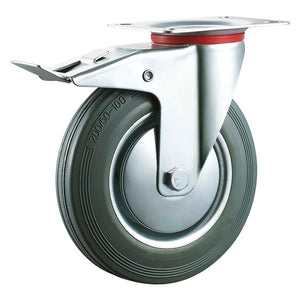 RUOTA PER CARRELLI ART. 80 ÃE¸ mm 160 - piastra mm 135 x 85 - capacitÃE kg 100  - UNIKO