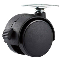 RUOTA PER MOBILI DOPPIA ÃE¸ 50 - piastra mm 38 x 38 - capacitÃE kg 30 - pz 2 BL  - UNIKO