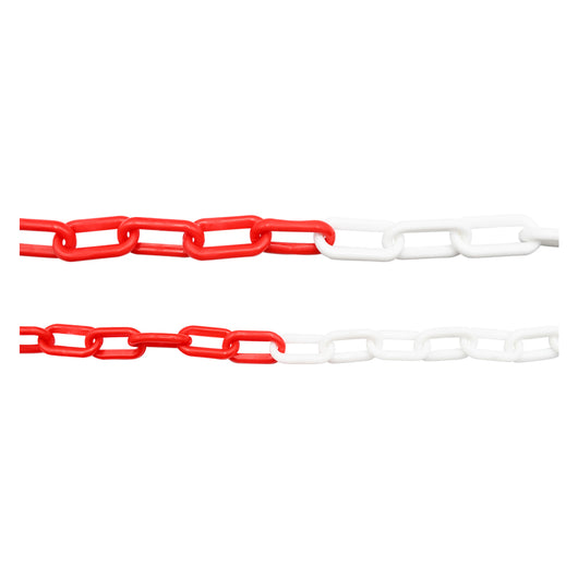 CATENA SEGNALETICA BICOLORE bianca / rossa - Ø mm. 6 x 36 x 19 x mt.25  - UNIKO